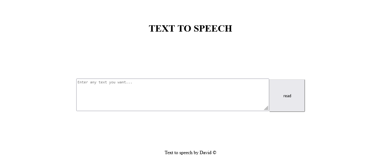 Text to speech
